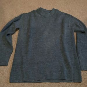 Merino wool-blend ribbed crewneck sweater